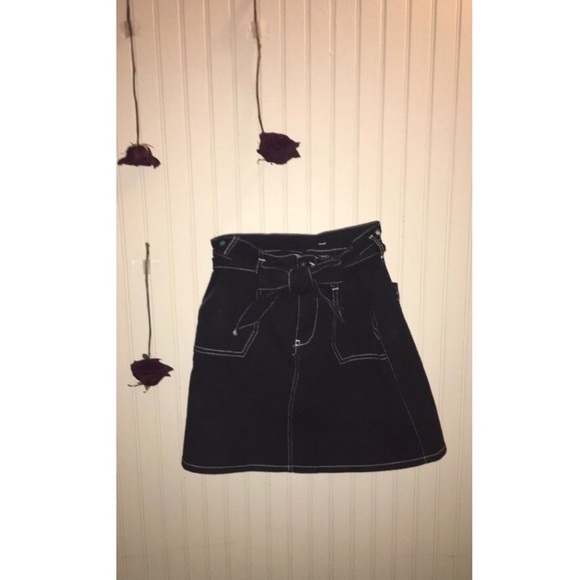 black jeans white thread